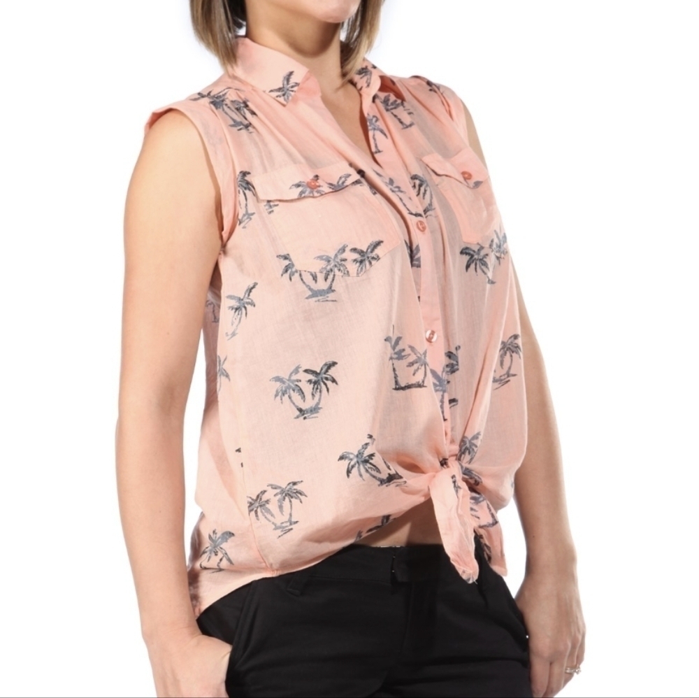 Billabong Dusty Roads sleeveless button-down shirt size S